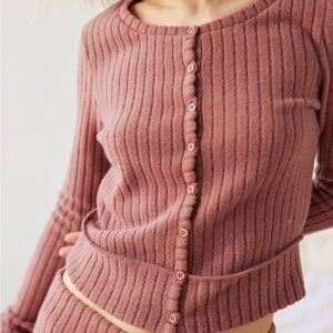 Out From Under Bounce Plush Suki Ribbed Cardigan XS